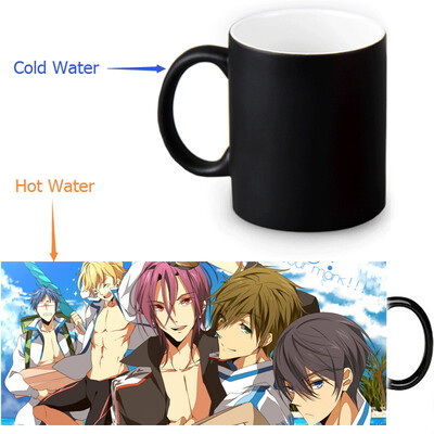 

Iwatobi Swim Club 350ml12oz Heat Reveal Mug Color Change Coffee Cup Sensitive Morphing Mugs Magic Mug Milk Tea Cups