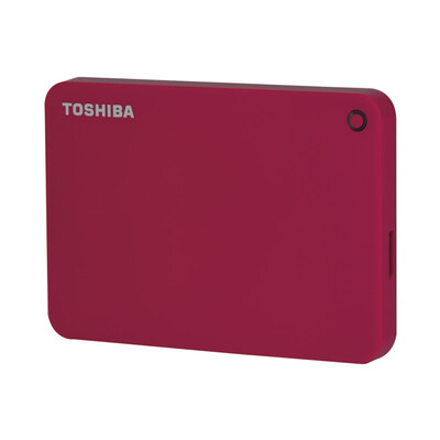 

TOSHIBA 2TB USB30 Mobile Hard Drive CANVIOTM ADVANCE V9 Series 25 Inch Vibrant Red Stylish Colorful Encryption Security