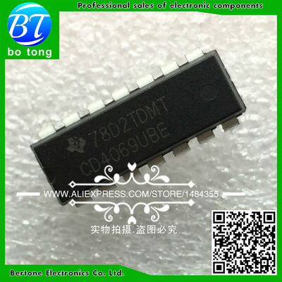

10pcs free shipping CD4069BE CD4069 DIP-14 Inverters CMOS HEX INVERTER