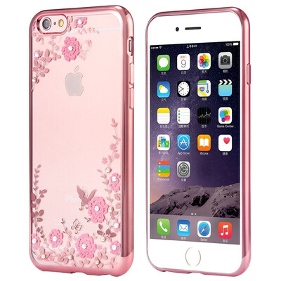 

Luxury New Rhinestones Soft Silicone Plating Case For iPhone 6 6S iphone 6 6S Plus