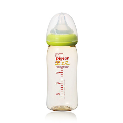 

Imported Pigeon Pigeon wide caliber PPSU imitation breast milk bottle 240ml green with M nipple new