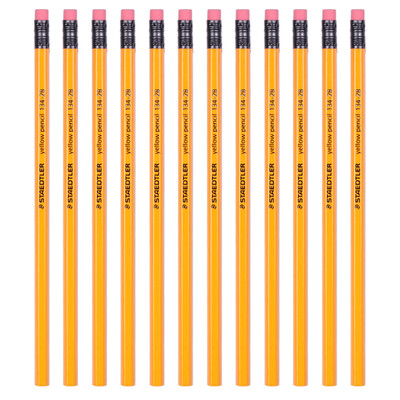 

Staedtler 134-2B hexagonal yellow pencil pencil with rubber head (12