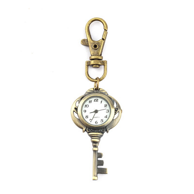 

New Fashion Antique Retro Alloy Key Shaped Pendant Pocket Watch Key Chain