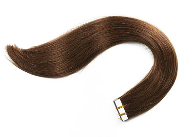 

16"-26"Full Head 20pcs 100 Remy PU Tape in Human Hair Extensions 50G Color6 Chestnut Brown