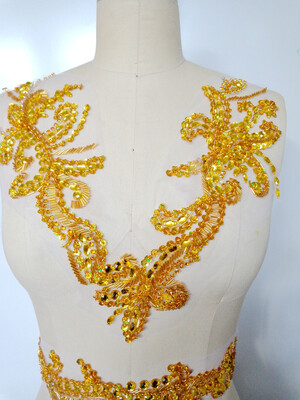 

ручной работы кристаллы отделка патчи золотая шитье на Rhinestones applique 36 * 36cm fortop платье аксессуар