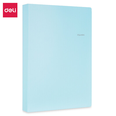 

Deli deli music series A4 single strong clip pocket folder folder student storage clip mint green 72415