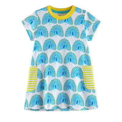 

Baby Girls Summer Dress Kids Clothes 2018 Vestidos Princess Dress Animal Applique Children Unicorn Party Dresses Dropshipping