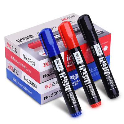 

Zhengcai ZNCI marker pen thick oily head pen office stationery 10 box 3303 blue