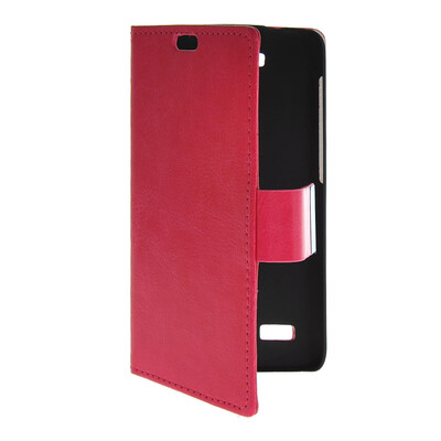 

MOONCASE Slim Leather Side Flip Wallet Card Slot Pouch with Kickstand Shell Back чехол для Huawei Honor Holly Hot pink