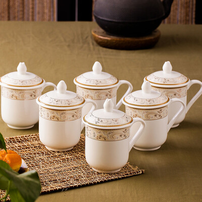 

Enjoy the cup of ceramic cover cups only installed Jingdezhen office meeting tea cups mugs