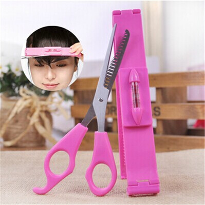 

Women Girls Hair Clip Thinning Tools Bangs Cut Scissors Haircut Kit DIY