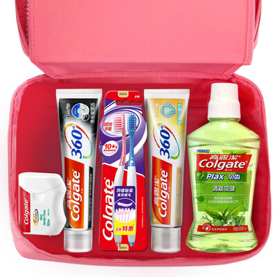 

Colgate professional oral care convenience package 360° toothpaste × 2 toothbrush × 2 mouthwash 500ml flossing 50M gifts are randomly distributed