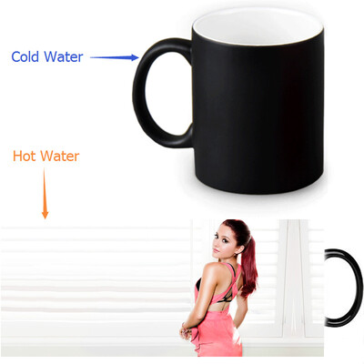 

Ariana Grande 350ml/12oz Heat Reveal Mug Color Change Coffee Cup Sensitive Morphing Mugs Magic Mug Milk Tea Cups