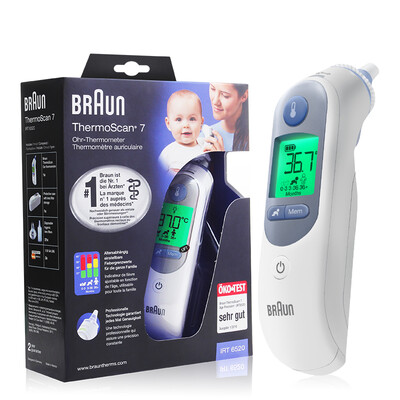 

Braun BRAUN thermometer baby ear thermometer baby ear thermometer home children infrared electronic fast&accurate measurement ear temperature instrument IRT6520 imported German brand