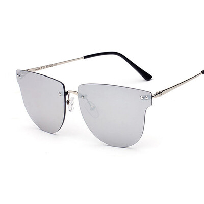 

FEIDU 2016 Fashion Integrated Alloy Rimless Sunglasses Women Men Brand Designer Flat Mirror Sun Glasses For Women Oculos De Sol