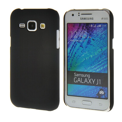 

MOONCASE Жесткий Прорезиненные Резина Оболочка Вернуться Защитная крышка чехол для Samsung Galaxy J1 черный