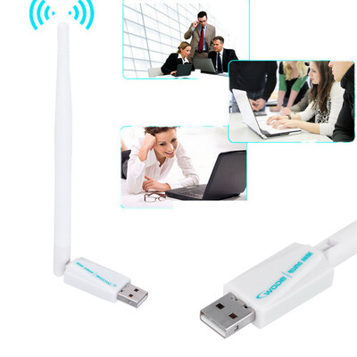 

150Mbps Беспроводной USB донгл WiFi сеть LAN карта 802.11n / G / B & антенны Белый