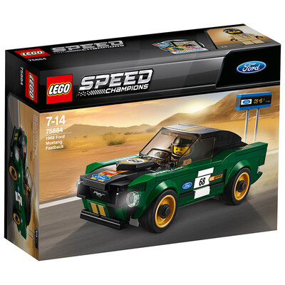 

April new products Lego toy super racing 7 years old -14 years old 1968 Ford Mustang 75884 Building blocks LEGO