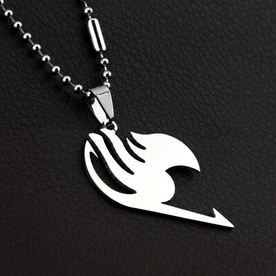 

New Super Heroes Anime Necklace Stainless Titanium Steel Silver Pendant Necklace FAIRY TAIL