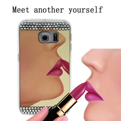 

Bling ТПУ Мягкий Зеркало гальванических телефона Дело Чехол для Samsung Galaxy S6