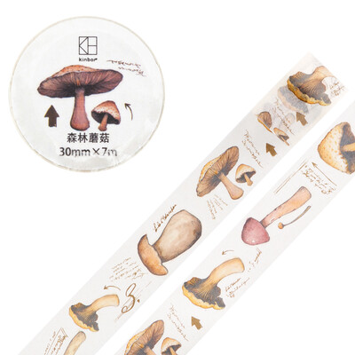 

Kinbor hand book&paper tape 30mm7m hand book sticker plant decorative tape forest mushroom DTB64275
