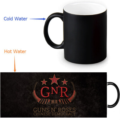 

Guns&Rose 350ml12oz Heat Reveal Mug Color Change Coffee Cup Sensitive Morphing Mugs Magic Mug Milk Tea Cups