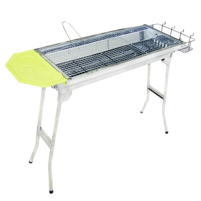 

Waterman whotman barbecue stainless steel barbecue set portable charcoal barbecue box large folding barbecue frame self-driving equipment WK2819