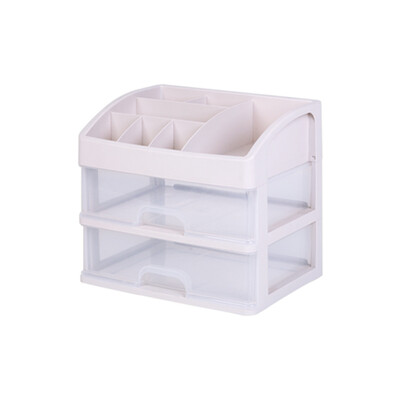 

Alice IRIS two-tier drawer table storage cabinet small storage drawer finishing box storage box A42 beige 34×245×31cm
