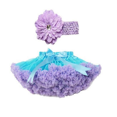 

Buenos Ninos Girls Tutu Chiffon Petticoat Set with Flower Headband