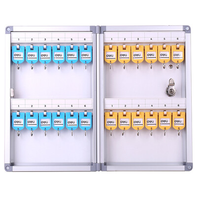 

Deli deli 24 aluminum alloy key management box key finishing storage cabinet silver 50800