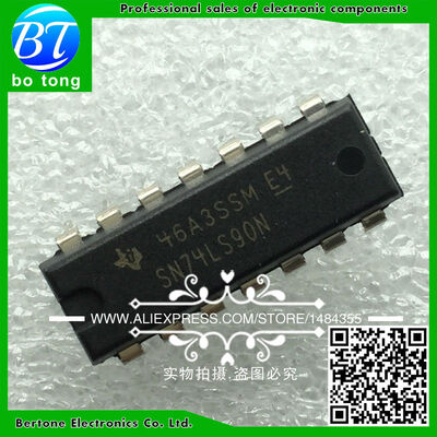 

50pcslot 74LS90 SN74LS90N SN74LS90 DECADE COUNTER DIP-14 Best quality