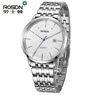 

ROSDN Мужские часы Топ бренда Роскошные любовники Часы Модные женские часы Кварцевые наручные часы Steel 5Bar Водонепроницаемые ча