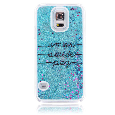 

MOONCASE Синий Динамический Плывун Жидкость Светлый Bling чехол для Samsung Galaxy S5