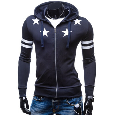 

Zogaa New Mens Hoodie Stars Printing Casual Slim
