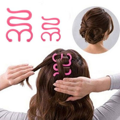 

Женщины девушки DIY моды волнистые Твист укладки волос Braider инструменты для укладки Малая Красная
