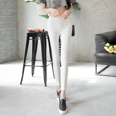 

Antarctic Nanjiren thin section of the nine pants pants fashion trend wild feet pants Slim comfortable stretch pants white  16068