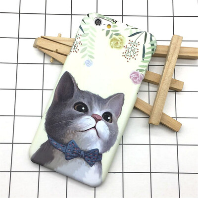 

Модные милые картины Cat Жесткий Матовая Пластик задняя крышка для iphone 6 6s 5 5s se ультра тонкий телефон Чехол ракушки КапаМод