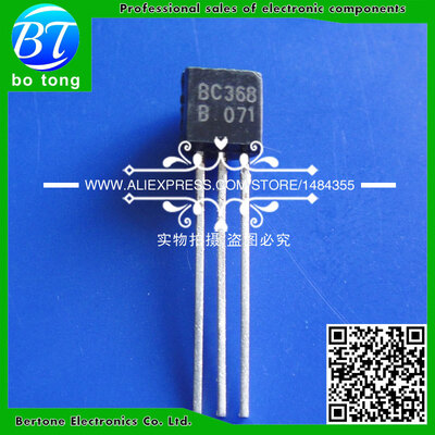 

Free shipping BC368 NPN 20V 2A TO-92 Silicon Transistors 1000pcsbag Sold by bag