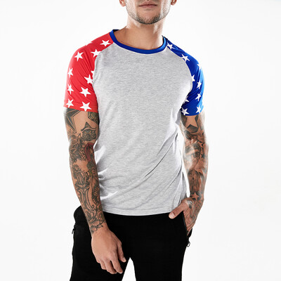 

2018 Summer New Mens Print Casual Short Sleeve Sports Slim T-Shirt