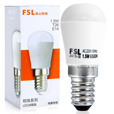 

Jingdong Supermarket] Foshan Lighting (FSL) LED refrigerator light bulb E14 small screw energy saving LED light bulb 1.5W white light 6500K
