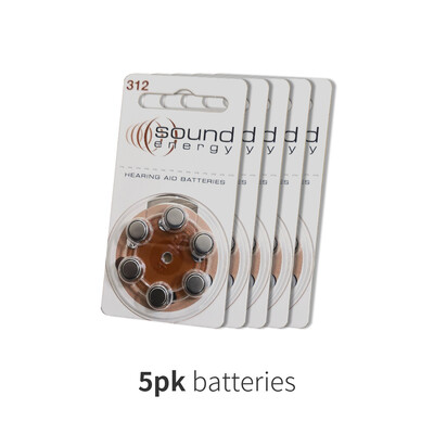 

Аккумуляторы для слуховых аппаратов A312 312A ZA312 312 PR41 S312, 30PCS / 5 Card Слуховой аппарат Батарея Аккумуляторная батарея цинка 312 A312