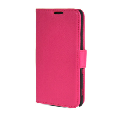 

MOONCASE High quality Leather Side Flip Wallet Card Slot Pouch Stand Shell Back ЧЕХОЛ ДЛЯ Sony Xperia M2 Hot pink