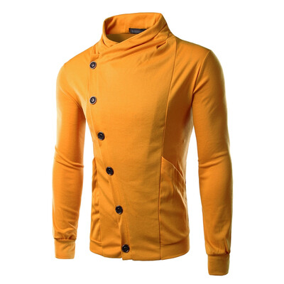 

Mens Fashion Turn Down Collar Personality Slim Cardigan Sweatshirt Coat Long Sleeve Casual Sweatshirt