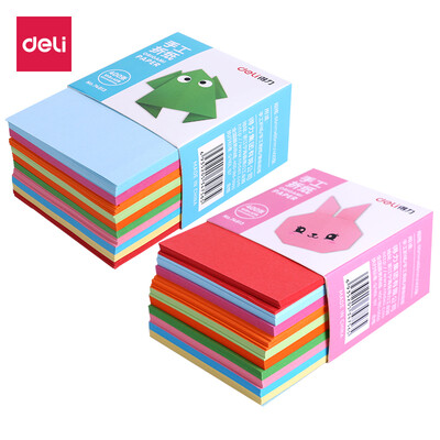 

Deli deli 400 childrens fun handmade origami pupils educational toys paper-cut 10 colors 6565mm74813
