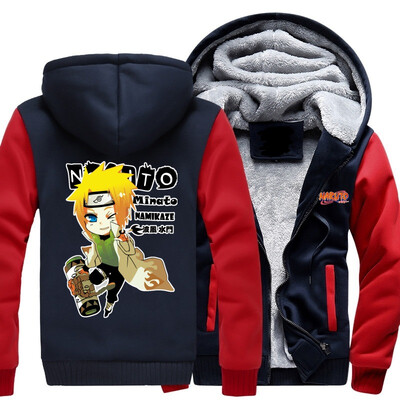 

Autumn Winter sweatshirt man fashion MINATO One piece Anime LUffy hooded full sleeve thick hoodies USA size