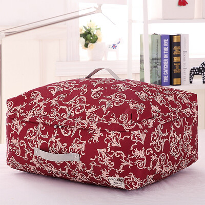 

Western SIVIN mirror flower red XL storage bag quilt dust bag moving bag clothing sorting bag toy storage washable three-layer thickening