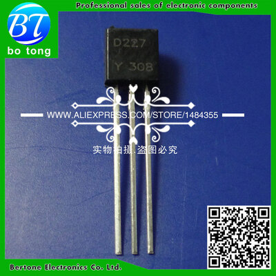 

Free shipping KSD227 2SD227 D227 NPN Transistor TO-92 300mA 25V 0.3A Triode Transistor Low Power Transistor 100 pcs/bag