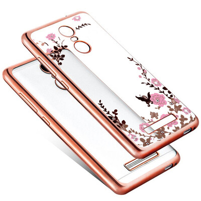 

MOONCASE Hongmi Note 3 Case Premium [Secret Garden] Butterfly Soft TPU Plating Bling Glitter Transparent Back Case Cover for Xiaomi Redmi Note 3