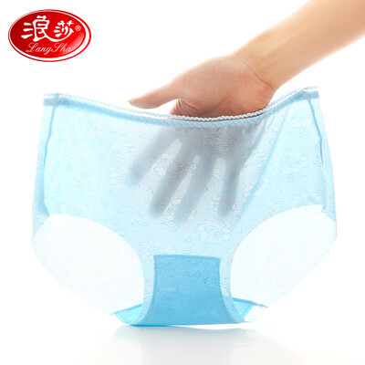 

Langsha womens underwear womens thin section transparent seamless sexy breathable waist comfortable ladies briefs 5 strips 5 mixed color 170XL