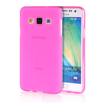 

MOONCASE Transparent Soft Flexible Silicone Gel TPU Skin Shell Back ЧЕХОЛ ДЛЯ Samsung Galaxy A3 Hot Pink